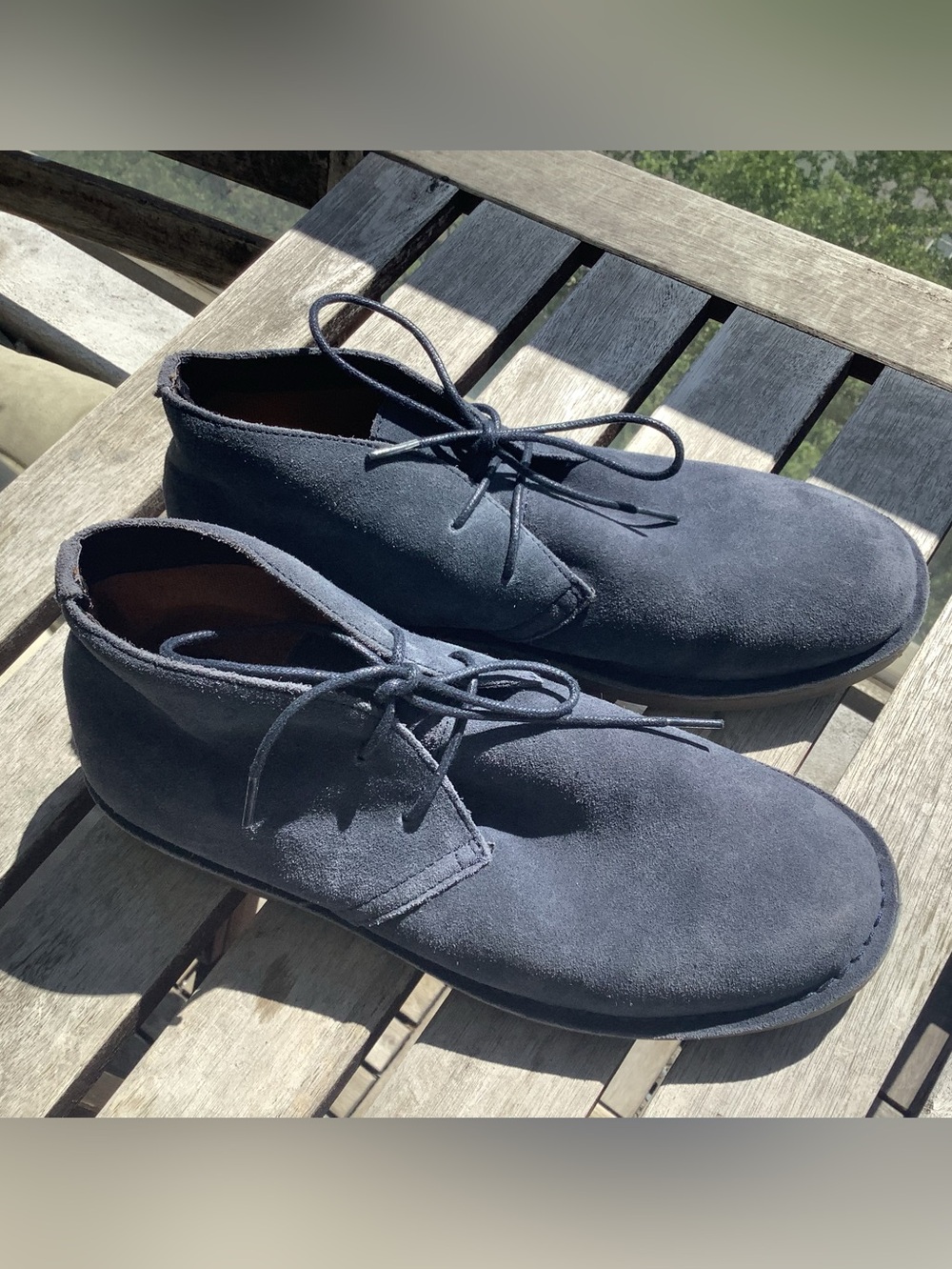 J.CREW Bennett Chukka Suede Ankle Boot in Blue Sz 7